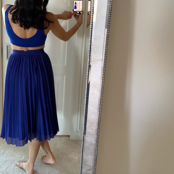 🐘ASOS blue chiffon skirt size 0 - Picture 4 of 8